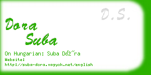 dora suba business card